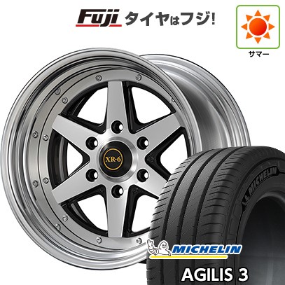 【新品】ハイエース200系 夏タイヤ ホイール4本セット 215/60R17 109/107T ミシュラン アジリス3 ファブレス ヴァローネ XR-6 2P 17インチ
