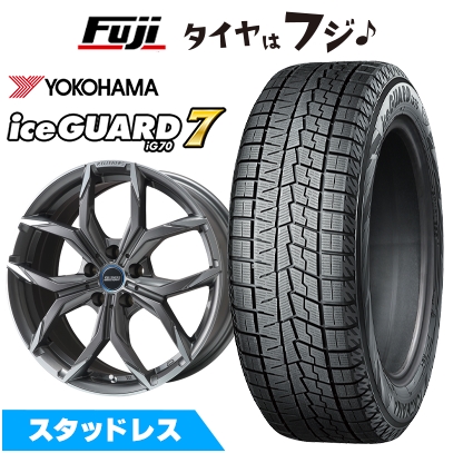 【新品】MINI(J05)スタッドレスタイヤ ホイール4本セット 205/55R17 ヨコハマ アイスガード7 セブンIG70 ケレナーズスポーツ ミュンヘンII(チタン)7J 17インチ