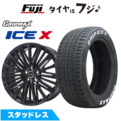 新品国産車用 5穴114.3車 スタッドレスタイヤ ホイール4本セット グリップマックス アイスX RWL ホワイトレター 225/50R18 プレミックス MER-V 7J 18インチ