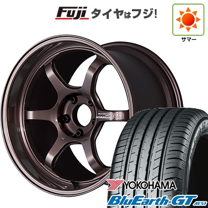 【新品国産車用 5穴114.3車】 夏タイヤ ホイール4本セット 215/45R18 ヨコハマ ブルーアース GT AE51 ヨコハマ アドバンレーシング R6 18インチ