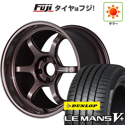 【新品国産車用 5穴114.3車】 夏タイヤ ホイール4本セット 215/45R18 ダンロップ ルマン V+(ファイブプラス) ヨコハマ アドバンレーシング R6 18インチ