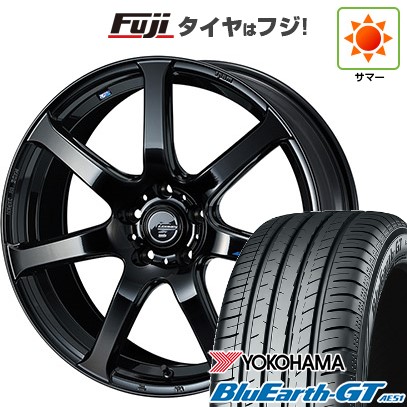 BluEarth - 【新品国産車用 5穴114.3車】 夏タイア 銀輪4本仕かける 225/40R19 ヨコハマ 青味地びた GT AE51 WEDS ウェッズ レオニス NAVIA 07 19in