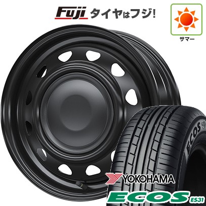 日本製 【新品 軽自動車】 夏タイヤ ホイール4本セット 165/55R14 ヨコハマ エコス ES31 WEDS ウェッズ スチールホイル ネオキャロ 14インチ
