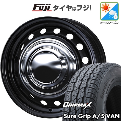 新品 ハイエース200系 オールシーズンタイヤ ホイール4本セット 195R15C 107/105T シュアグリップ A/S Van(限定) WEDS スチールホイル ネオキャロ 15インチ