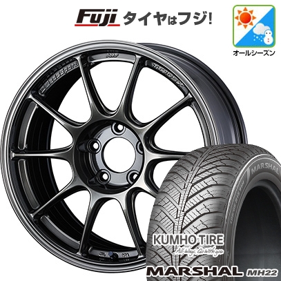 【新品国産車用5穴114.3】 | オールシーズンタイヤ ホイール4本セット | 215/60R17 | マーシャル MH22(限定) | WEDS ウェッズスポーツ TC-105X | 7.5J 17インチ