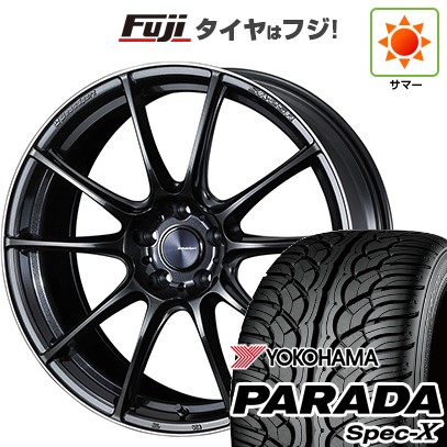 PARADA Spec-X - 【新品国産車用 5穴114.3車】 夏タイア 車輪4本仕掛ける 235/55R20 ヨコハマ WEDS ウェッズ運動競技 SA-25R 20in 自動車-タイヤ、ホイール