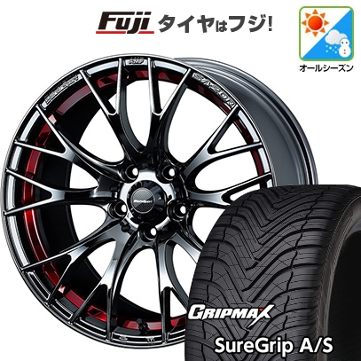 【新品国産車用 5穴100車】 オールシーズンタイヤ ホイール4本セット 225/55R18 GRIP MAX シュアグリップ オールシーズン(限定) WEDSスポーツ SA-20R 18インチ