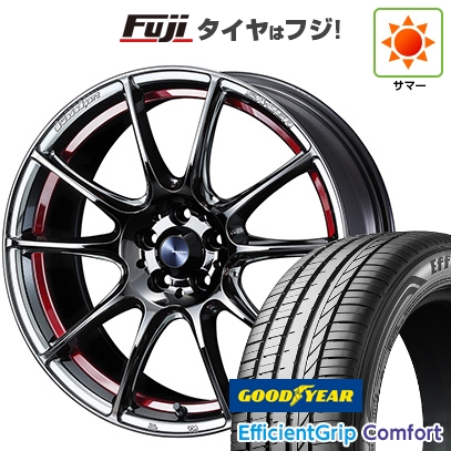【新品国産車用5穴114.3】 | 夏タイヤ ホイール4本セット | 215/45R18 | グッドイヤー EfficientGrip Comfort(限定) | WedsSport SA-25R 18インチ