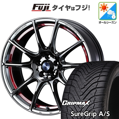 【新品国産車用 5穴114.3車】 オールシーズンタイヤ ホイール4本セット 225/55R18 GRIP MAX シュアグリップ オールシーズン(限定) WEDSスポーツ SA-25R 18インチ