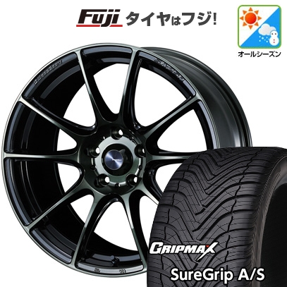 【新品国産車用5穴114.3】 | オールシーズンタイヤ ホイール4本セット | 225/40R18 | グリップマックス Sure Grip AS | WedsSport SA-25R 18インチ