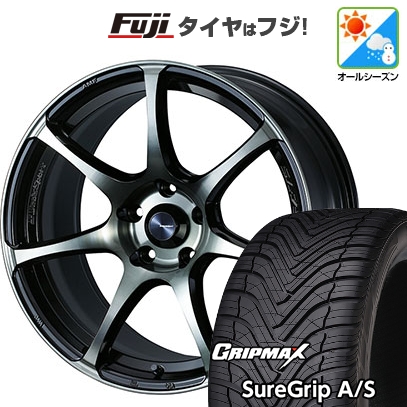 【新品国産車用5穴114.3】 | オールシーズンタイヤ ホイール4本セット | 225/40R18 | グリップマックス Sure Grip AS | WedsSport SA-75R 18インチ