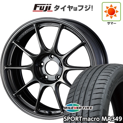 【新品国産車用 5穴114.3車】 夏タイヤ ホイール4本セット 235/55R18 ミレバー スポーツマクロ MA349（限定） WEDS ウェッズスポーツ TC-105X 18インチ
