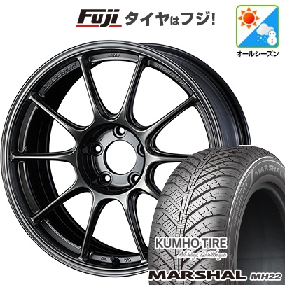 オールシーズンタイヤ ホイール4本セット 235/55R18インチ 5H114 ウェッズ マーベリック 1307M グレイズブラック ダンロップ ALL SEASON MAXX AS1