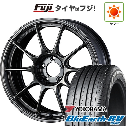 【パンク保証付き】【新品国産車用 5穴114.3車】 夏タイヤ ホイール4本セット 225/60R18 ヨコハマ ブルーアース RV-03 WEDS ウェッズスポーツ TC-105X 18インチ