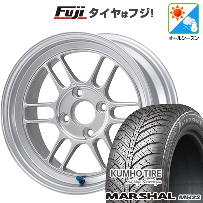 【新品国産車用5穴114.3】 | オールシーズンタイヤ ホイール4本セット | 205/55R16 | マーシャル MH22(限定) | ENKEI エンケイ Racing RP-F1 | 7J 16インチ