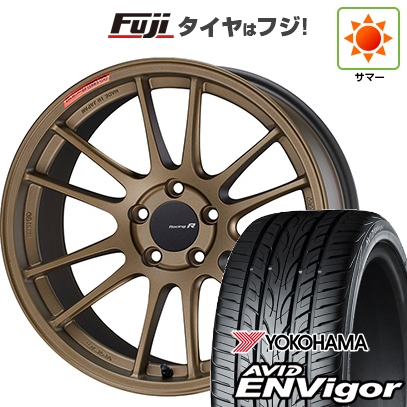 OPEN COUNTRY - 【新品国産車用 5穴100車】 夏タイア 銀輪4本仕かける 225/55R18 ヨコハマ エイビッド エンビガーS321 ENKEI エンケイ GTC01 RR 18in