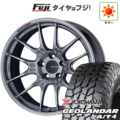 GEOLANDAR - 【新品国産車用5穴100】 | 夏タイア 車輪4本仕掛ける | 225/55R18 | ヨコハマ ジオランダー A/T4 G018 RBL | ENKEI エンケイ Racing GTC02 | 7.5J 18in 車、バイク、自転車-タイヤ、ホイール-夏タイヤ、ホイールセット