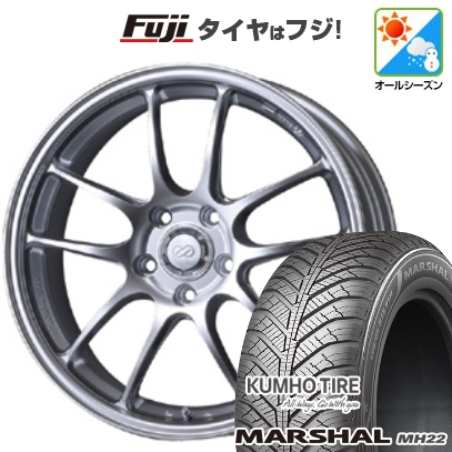 【新品国産車用5穴114.3】 | オールシーズンタイヤ ホイール4本セット | 225/45R18 | マーシャル MH22(限定) | ENKEI PF01 18インチ
