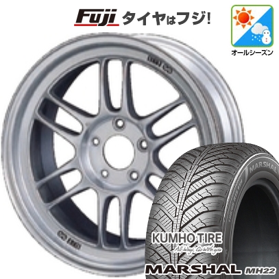 【新品国産車用5穴100】 | オールシーズンタイヤ ホイール4本セット | 225/60R17 | マーシャル MH22(限定) | ENKEI エンケイ Racing RP-F1 | 7.5J 17インチ