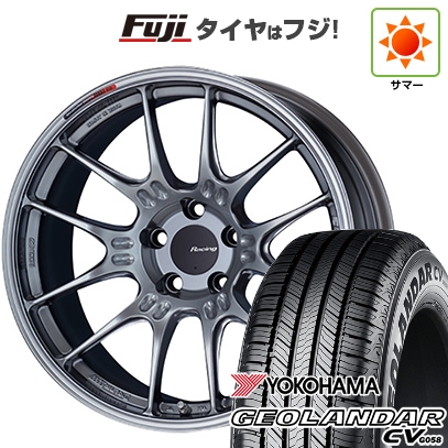 【新品国産車用5穴100】 | 夏タイヤ ホイール4本セット | 225/60R17 | ヨコハマ ジオランダー CV G058 | ENKEI エンケイ Racing GTC02 | 7.5J 17インチ