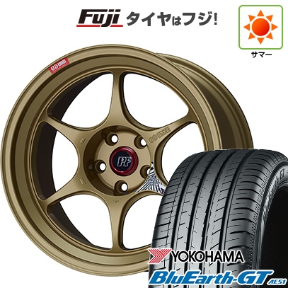 BluEarth - 【新品国産車用5穴100】 | 夏タイア 銀輪4本仕かける | 225/40R19 | 青味地びた GT AE51 | ENKEI PF06 ゴールド 19in