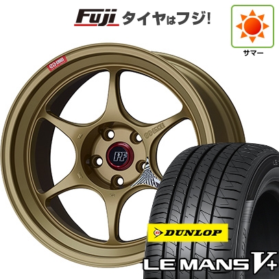 【新品国産車用5穴114.3】 | 夏タイヤ ホイール4本セット | 225/45R19 | ダンロップ ルマン V+ | ENKEI エンケイ PerformanceLine PF06 ゴールド | 19インチ