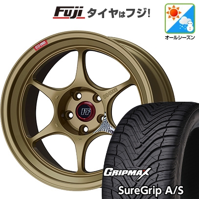 【新品国産車用5穴114.3】 | オールシーズンタイヤ ホイール4本セット | 225/40R18 | グリップマックス Sure Grip AS | ENKEI PF06 ゴールド 18インチ