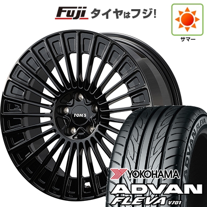 【新品国産車用5穴114.3】 | 夏タイヤ ホイール4本セット | 225/35R20 | ヨコハマ アドバン フレバV701 | TOMS トムス(トヨタ車専用) TWF05 | 20インチ