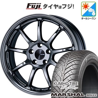 新品国産車用 5穴114.3車 オールシーズンタイヤ ホイール4本セット 235/55R18 クムホ マーシャル MH22(限定) ENKEI PF09 LIMITED EDITION 18インチ