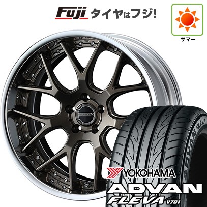 ADVAN - 【新品国産車用 5穴114.3車】 夏タイア 車輪4本仕掛ける 215/40R18 ヨコハマ 居住地ヴァン フレバV701 WEDS ウェッズ マーベリック 1307M 18in タイヤ、ホイール-車、バイク、自転車