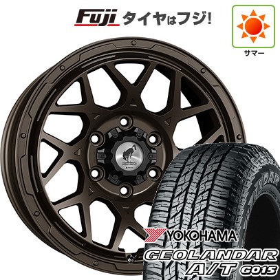 GEOLANDAR - 新品国産車用 6穴139.7車 夏タイア 銀輪4本仕かける 285/70R17 ヨコハマ ジオランダー A/T G015 OWL/RBL はやりっ子 ロディオドライブ 8M MONO 17in