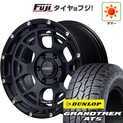 【新品国産車用 6穴139.7車】 夏タイヤ ホイール4本セット 285/60R18 ダンロップ グラントレック AT5 RAYS レイズ デイトナ M6 18インチ
