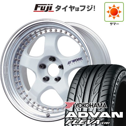 【新品国産車用 4穴100車】 夏タイヤ ホイール4本セット 195/50R16 ヨコハマ アドバン フレバV701 WORK ワーク マイスター S1 3P 16インチ