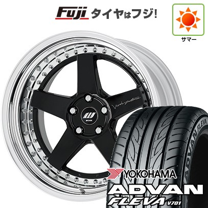 ADVAN - 【新品国産車用 5穴114.3車】 夏タイア 車輪4本仕掛ける 225/35R20 ヨコハマ 居住地ヴァン フレバV701 WORK 細工物 ジスタンス W5S サンド 20in 自動車-タイヤ、ホイール