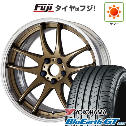【新品国産車用 5穴100車】 夏タイヤ ホイール4本セット 215/40R18 ヨコハマ ブルーアース GT AE51 WORK ワーク エモーション CR 2P 18インチ