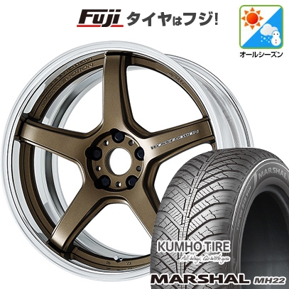 新品国産車用 5穴114.3車 オールシーズンタイヤ ホイール4本セット 235/55R18 クムホ マーシャル MH22(限定) WORK エモーション T5R 2P 18インチ