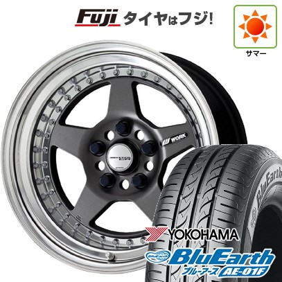 【新品国産車用 5穴100車】 夏タイヤ ホイール4本セット 205/55R16 ヨコハマ ブルーアース AE-01F WORK ワーク マイスター CR01 16インチ