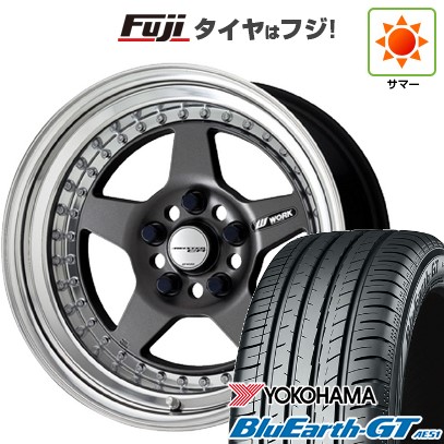 【新品国産車用 4穴100車】 夏タイヤ ホイール4本セット 195/55R16 ヨコハマ ブルーアース GT AE51 WORK ワーク マイスター CR01 16インチ