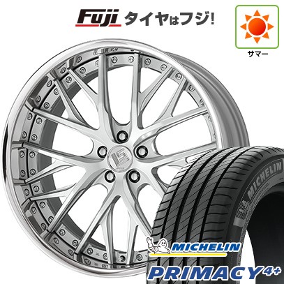 【新品国産車用 5穴114.3車】 夏タイア 銀輪4本仕かける 245/40R21 ミシュラン プライマシー4+ WORK 細工物 LS バサラ 21in