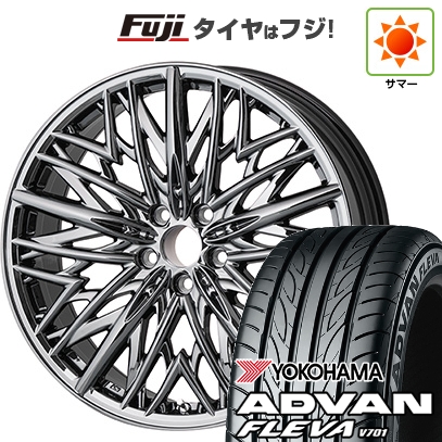 【新品国産車用5穴114.3】 | 夏タイヤ ホイール4本セット | 225/35R20 | アドバン フレバV701 | WALD ヴァルド ジェニュインライン M-001 | 8J 20インチ