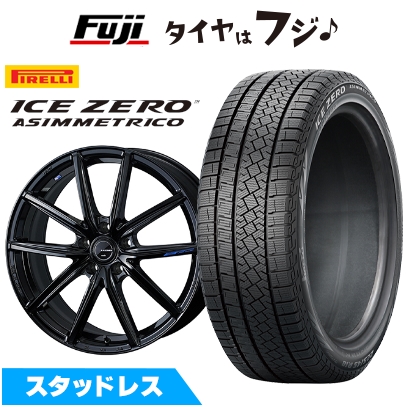 【新品】クラウンクロスオーバー スタッドレスタイヤ ホイール4本セット 225/60R18 アイスゼロアシンメトリコ レオニス NAVIA 08 7.5J 18インチ