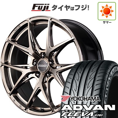 新品国産車用 5穴100車 夏タイヤ ホイール4本セット 215/40R18 ヨコハマ アドバン フレバV701 RAYS レイズ ベルサス クラフトコレクション VV21S (XIJ) 18インチ