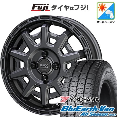 【新品 軽自動車】軽トラ 軽バン オールシーズンタイヤ ホイール4本セット 145/80R12 80/78N ブルーアース Van RY61 共豊 PPX D10X 12インチ