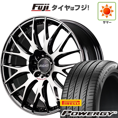 【新品国産車用5穴100】 | 夏タイヤ ホイール4本セット | 245/45R19 | ピレリ パワジー | RAYS レイズ ホムラ 2X9Plus JET BLACK EDITION IV | 7.5J 19インチ