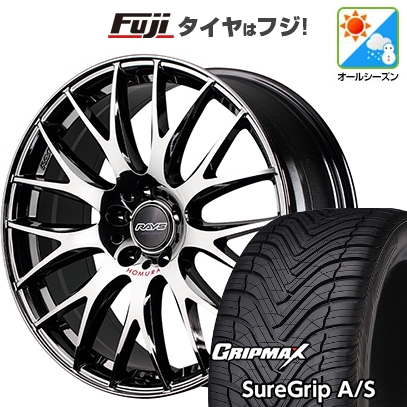 【新品国産車用5穴100】 | オールシーズンタイヤ ホイール4本セット | 225/40R19 | Sure Grip AS | ホムラ 2X9Plus JET BLACK EDITION IV 19インチ