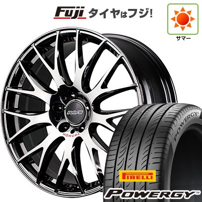 【新品国産車用 5穴114.3車】 夏タイヤ ホイール4本セット 225/45R18 ピレリ パワジー RAYS レイズ ホムラ 2X9Plus JET BLACK EDITION IV 18インチ
