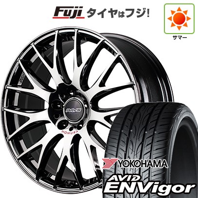 【新品国産車用 5穴114.3車】 夏タイヤ ホイール4本セット 235/55R18 ヨコハマ エイビッド エンビガーS321 RAYS ホムラ 2X9Plus JET BLACK EDITION IV 18インチ