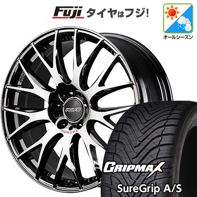 OPEN COUNTRY - 新品国産車用 5穴100車 オール時期タイア 車輪4本仕掛ける 225/40R18 GRIP MAX シュアグリップ A/S RAYS ホムラ 2X9Plus JET BLACK EDITION IV 18in オールシーズンタイヤ、ホイールセット-タイヤ、ホイール-自動車