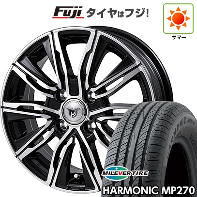 【新品国産車用4穴100】 | 夏タイヤ ホイール4本セット | 185/55R15 | ミレバー ハーモニック MP270(限定) | モンツァ JPスタイル MJ-X | 15インチ