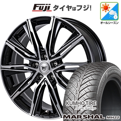 【新品国産車用 5穴100車】 オールシーズンタイヤ ホイール4本セット 205/50R17 クムホ マーシャル MH22(限定) モンツァ JPスタイル MJ-X 17インチ